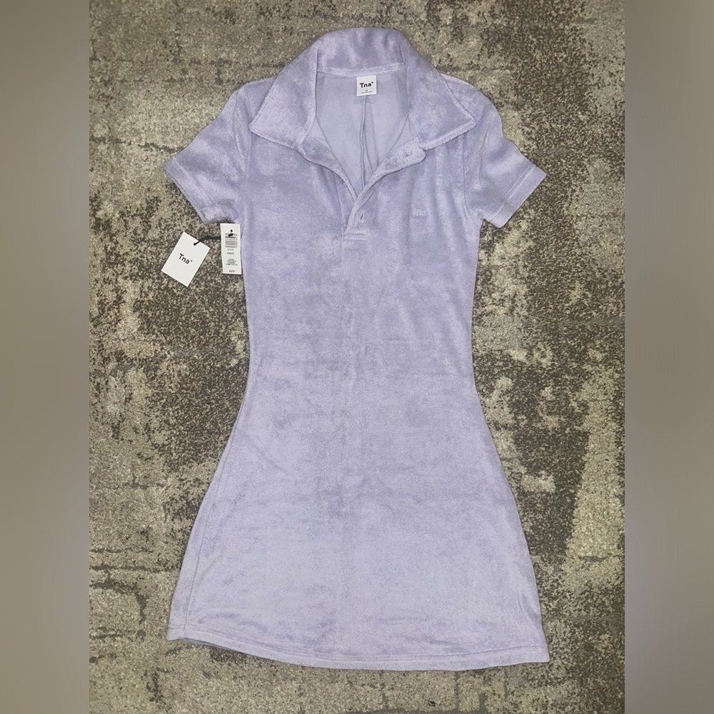 Lavender Terry Cloth Polo Dress